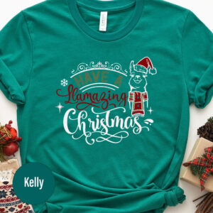 Cozy Llamazig Holiday Tee - Christmas Tshirt