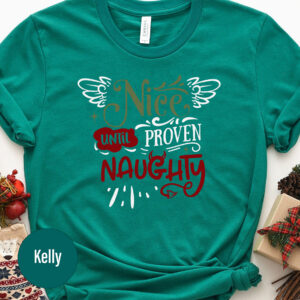 Festive Naughty Xmas Tee - Fun Holiday Apparel