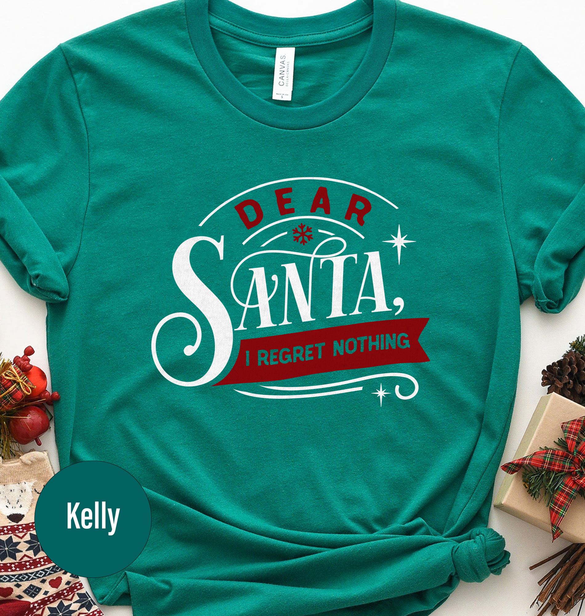 Dear Santa Festive Xmas Tee - Holidayshirts.com