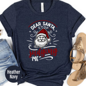 Festive Santa Holiday Tee - Christmas Tshirt