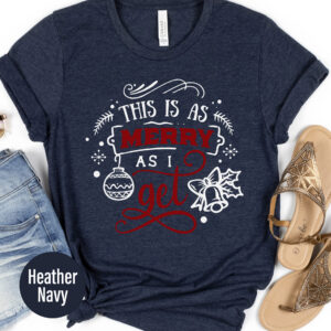 Festive Merry Christmas Holiday Tee - Holidayshirts