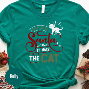 Fun Cat-themed Christmas Holiday Tee From Holidayshirts