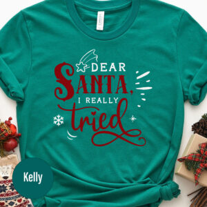Festive Santa 'i Really Tried' Holiday Tee