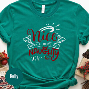 Flirty Christmas Tee - Holidayshirts.com Naughty Hint