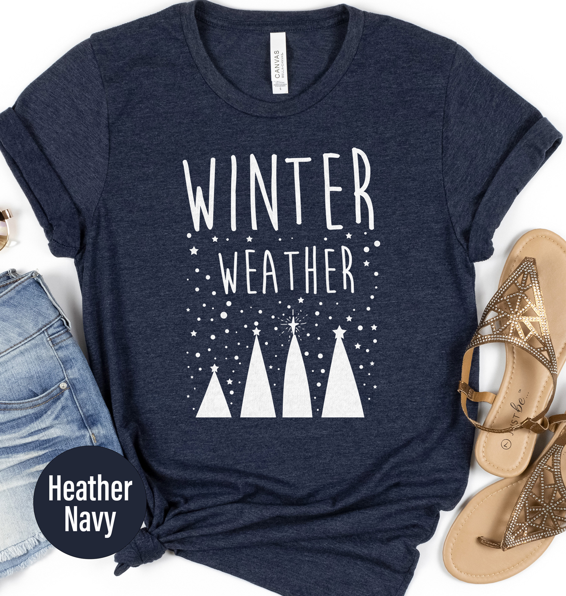 Cozy Winter Christmas Tree Holiday Tee