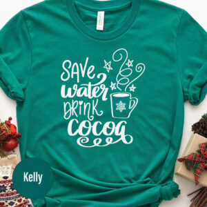 Eco-friendly Holiday Tee: Save Water Xmas Shirt