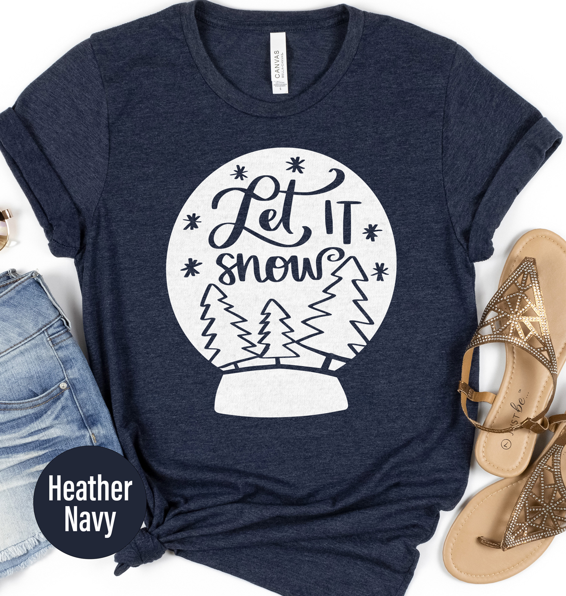Let It Snow Festive Xmas Tee - Holidayshirts.com