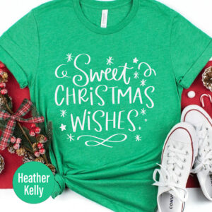Sweet Xmas Wishes Holiday Tee - Festive Apparel