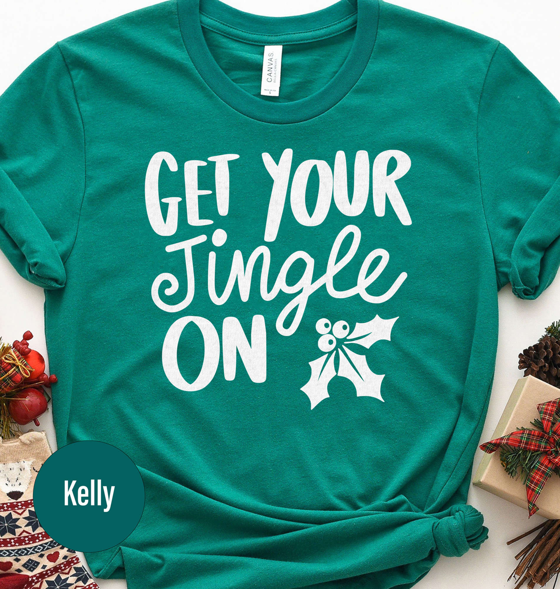 Jingle Festive Holiday Tee - Christmas Shirts