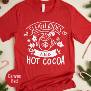 Festive Sleigh Ride Holiday Tee - Christmas Shirt