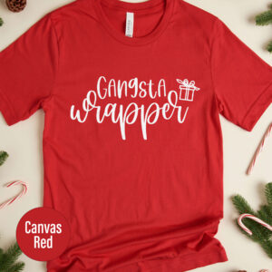 Festive Gangsta Christmas Tee - Unique Holiday Apparel