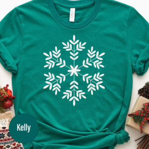 Festive Snowflake Holiday Tee - Christmas Tshirt