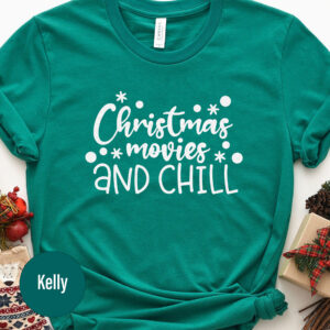 Cozy Christmas Movie Night Holiday Tee