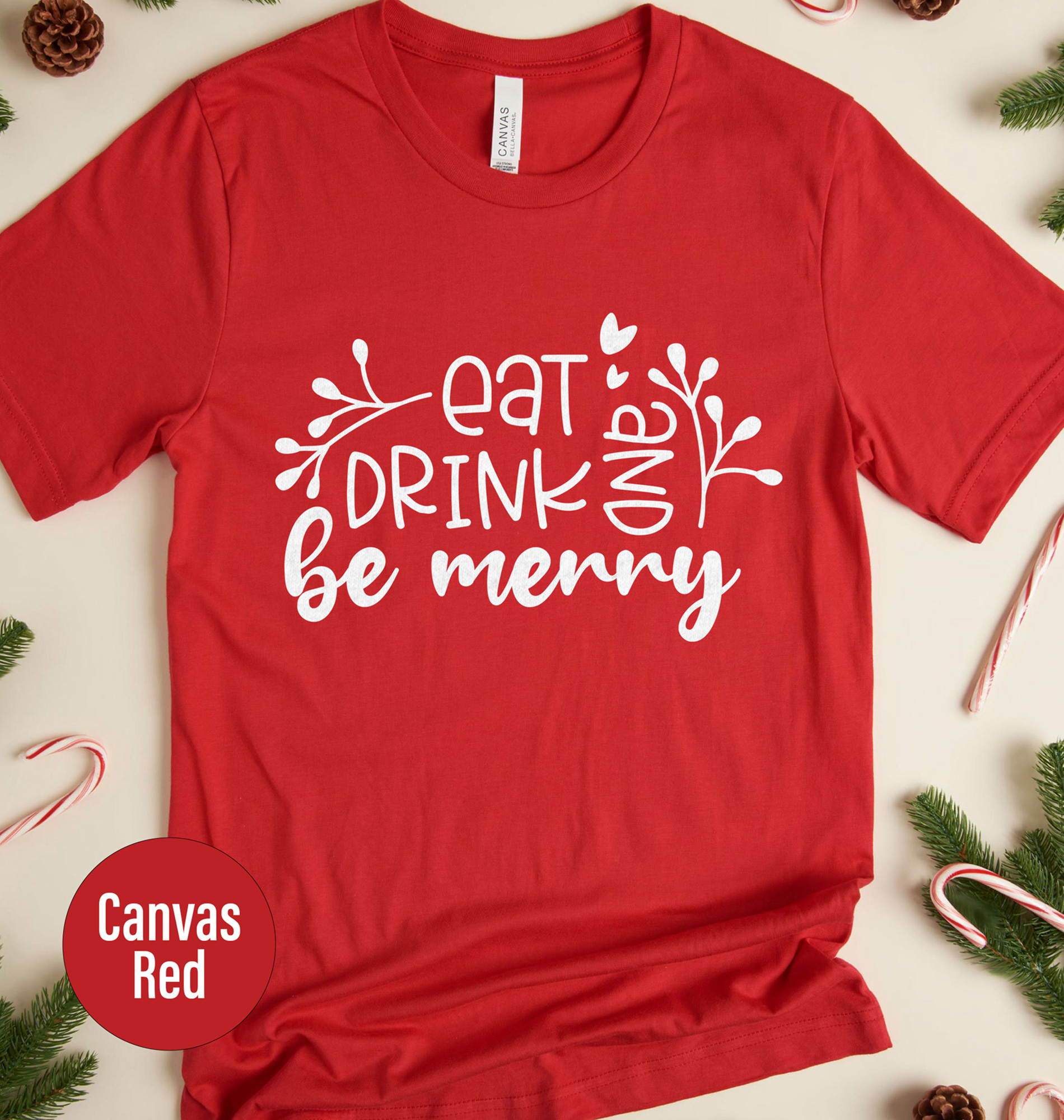 Be Merry Festive Holiday Tee - Xmas T-shirt