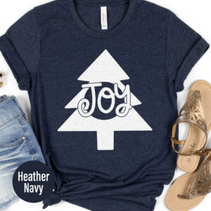 Joy Tree Holiday Tee - Festive Christmas Shirt