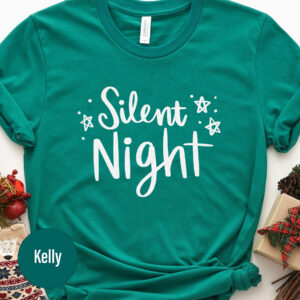 Silent Night Festive Christmas Tee - Holidayshirts