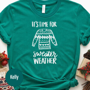 Cozy Holiday Sweater-style Christmas Tee