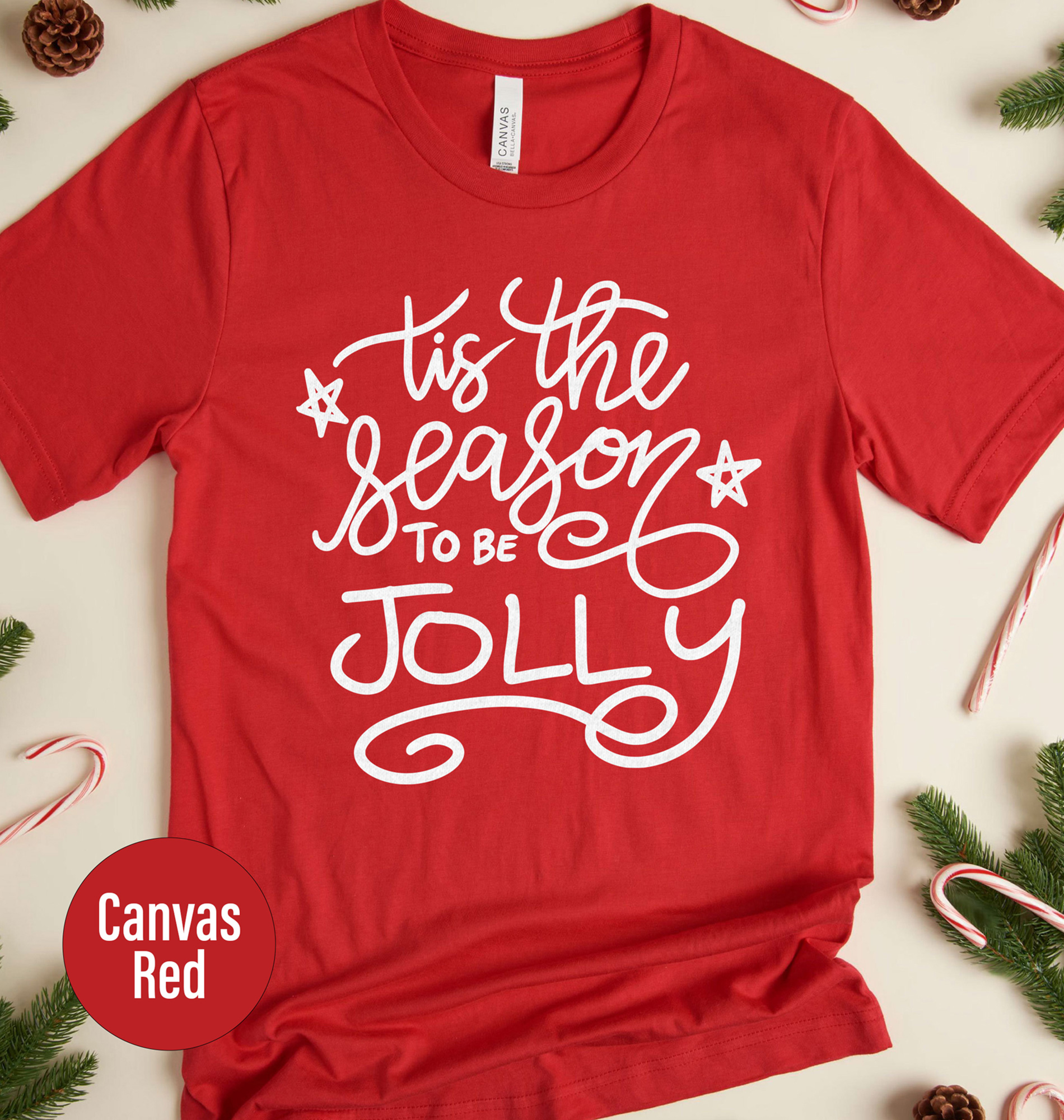 Jolly Holiday Christmas Tee - Seasonal Festive Shirt