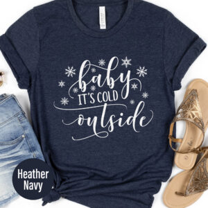 Cute Baby's Christmas Holiday T-shirt - Cold Outside