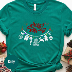 Festive Merry Christmas Holiday Tee By Holidayshirts