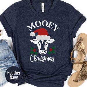 Fun Mooey Christmas Holiday Tee - Festive Apparel