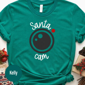 Santa Cam Festive Tee - Holidayshirts.com Christmas Top