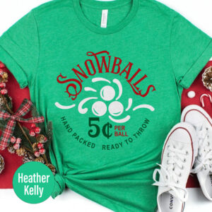 Festive Snowballs Christmas Tee - Holiday Apparel