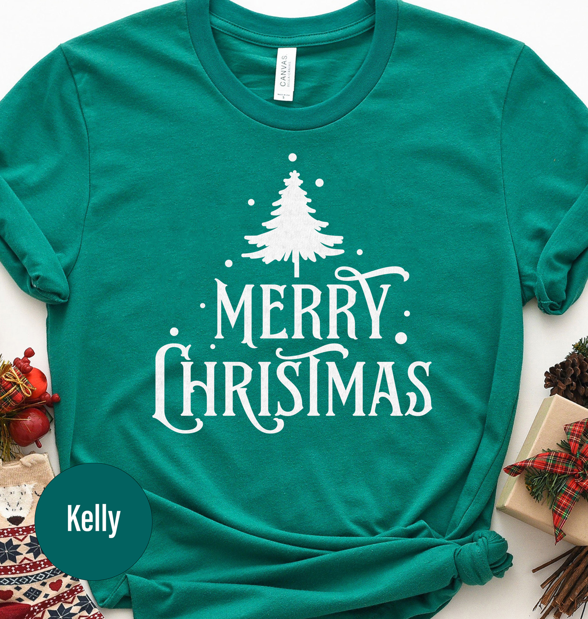 Festive Merry Christmas Holiday Tee From Holidayshirts