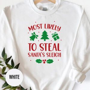 Santa's Sleigh Thief Xmas Tee - Holidayshirts.com