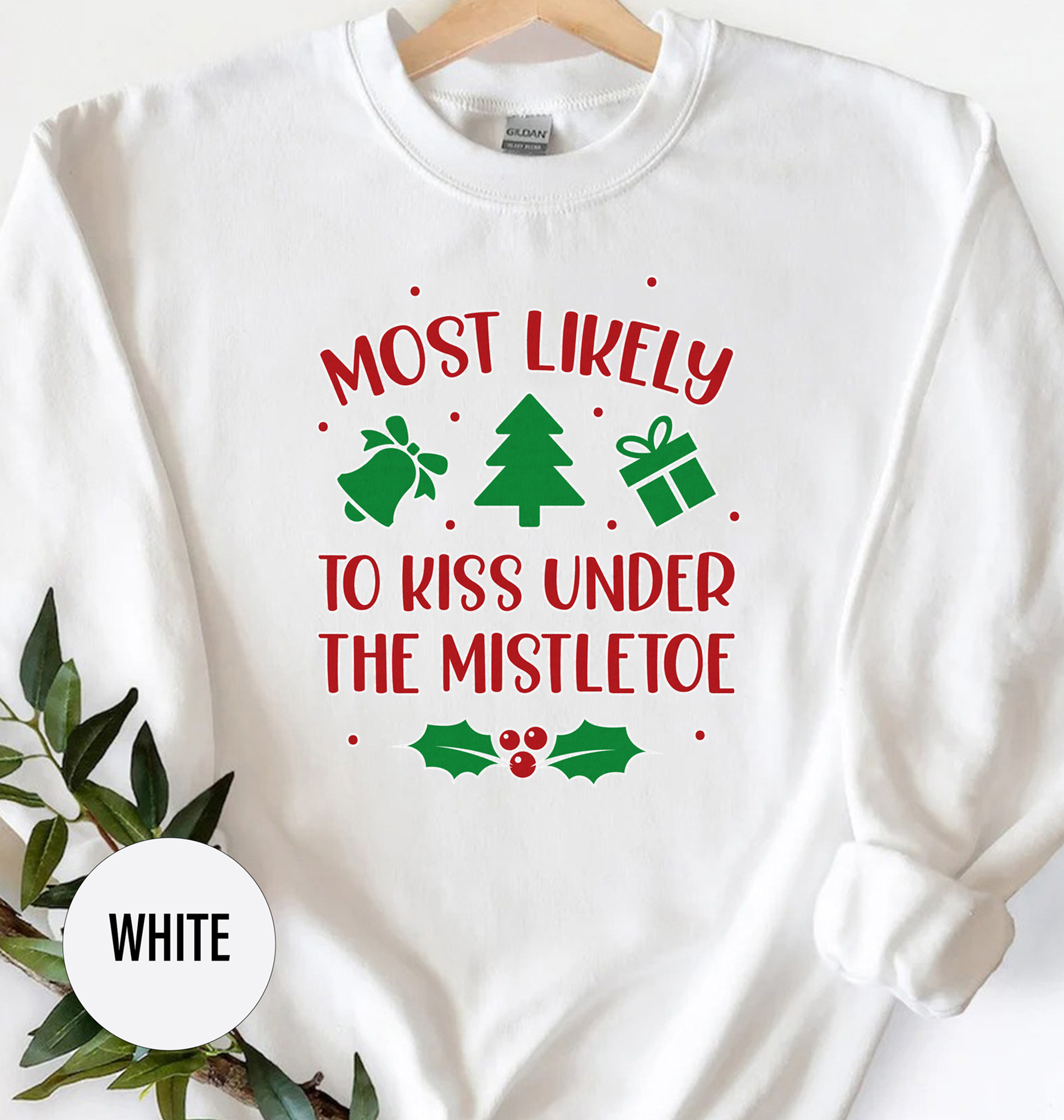 Kiss Mistletoe Holiday Tee - Best Xmas Gift
