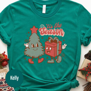 Festive Holiday T-shirt - 'tis The Season Christmas Tee