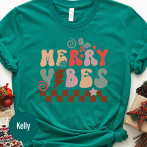 Merry Vibes Holiday Tee - Christmas Shirt