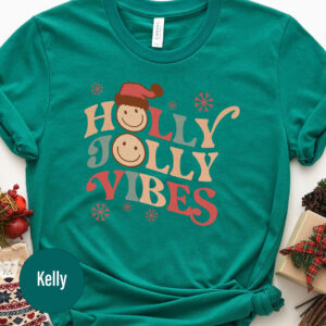 Holly Vibes Festive Christmas Holiday Tee