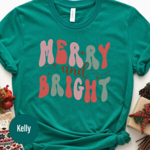 Bright Merry Christmas Holiday Tee From Holidayshirts