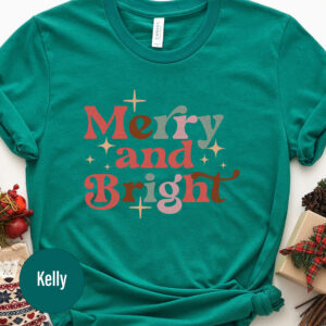 Bright Merry Christmas Holiday Tee From Holidayshirts