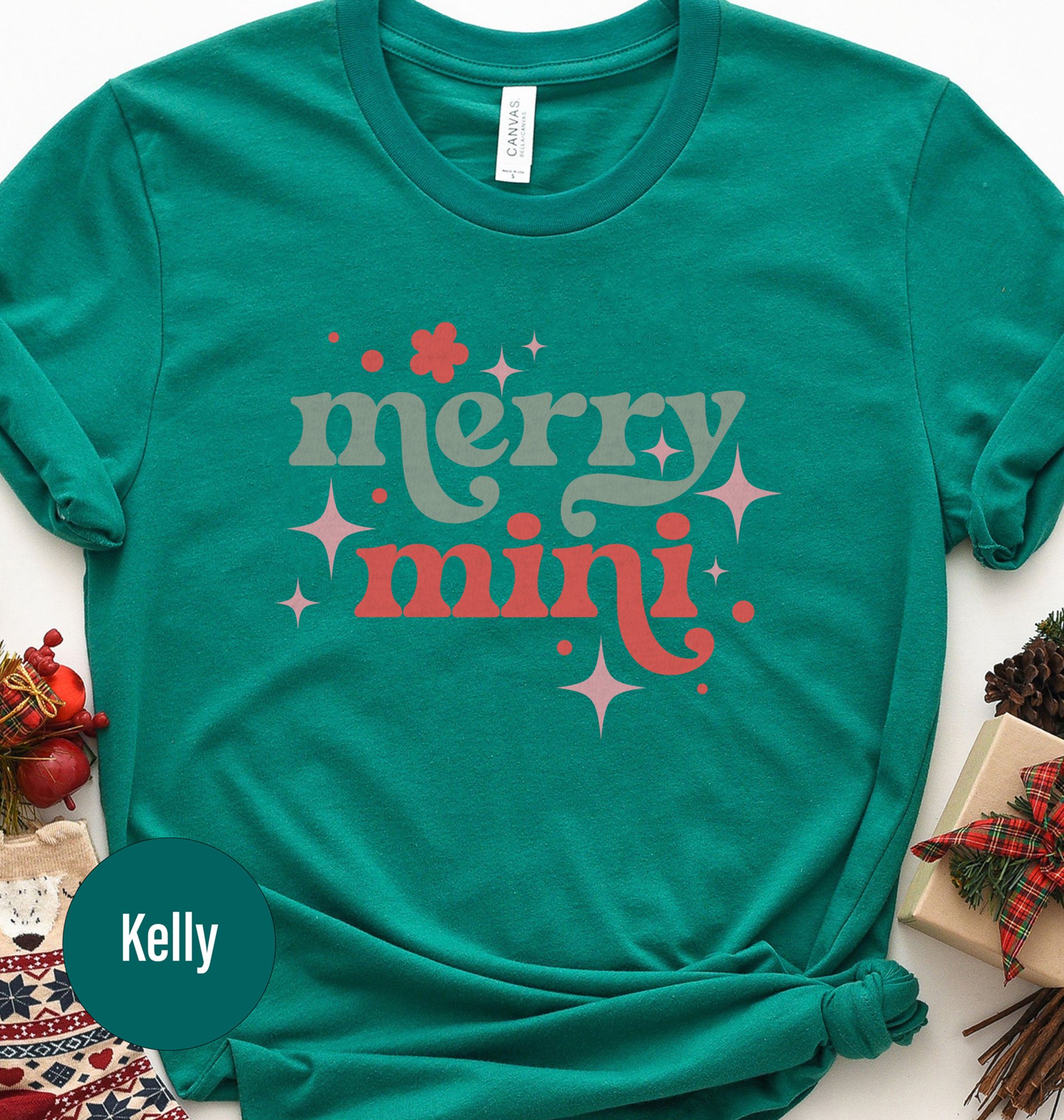 Festive Merry Mini Christmas Tee - Holidayshirts
