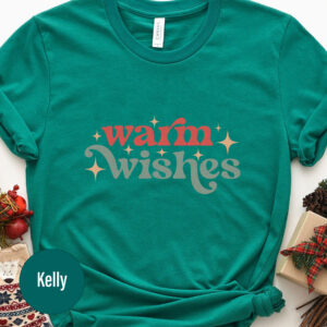 Warm Wishes Holiday Tee - Christmas Tshirt