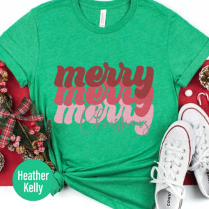 Festive Merry Christmas Holiday Tee - Holidayshirts