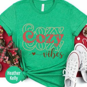 Cozy Christmas Holiday Tee - Festive Wishes Shirt