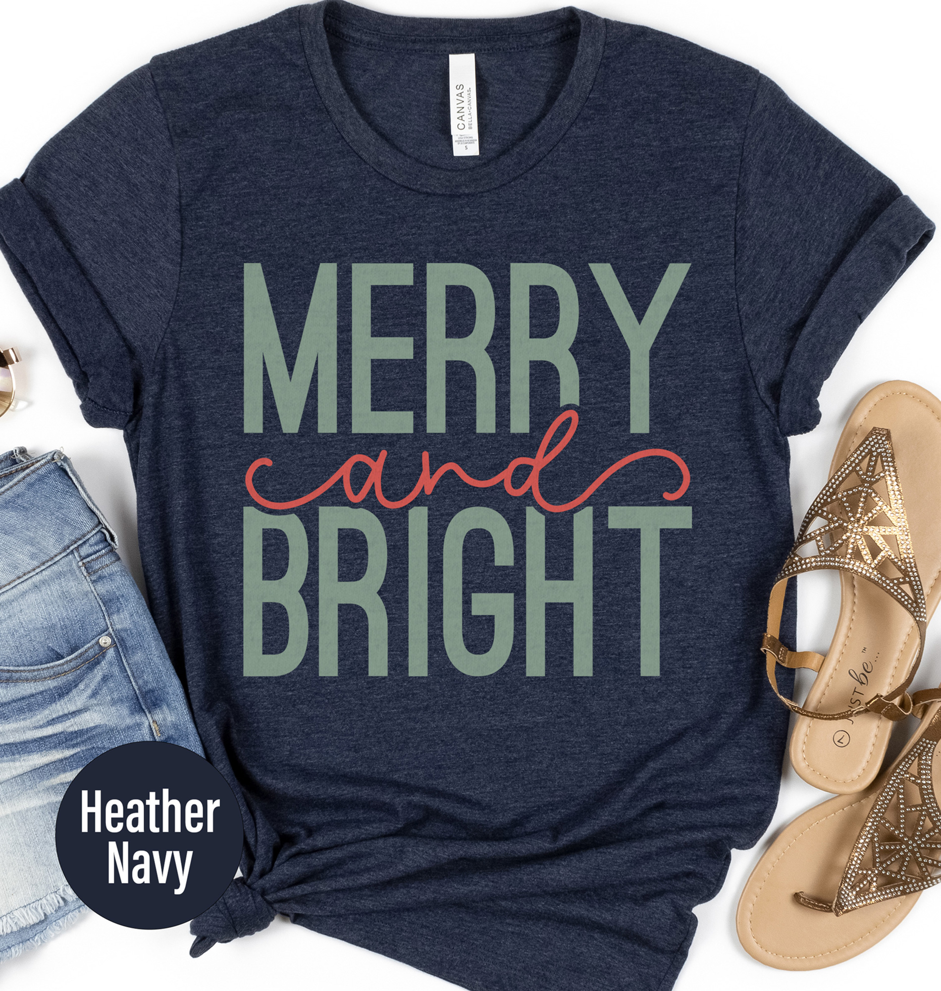Bright Merry Christmas Holiday Tee From Holidayshirts