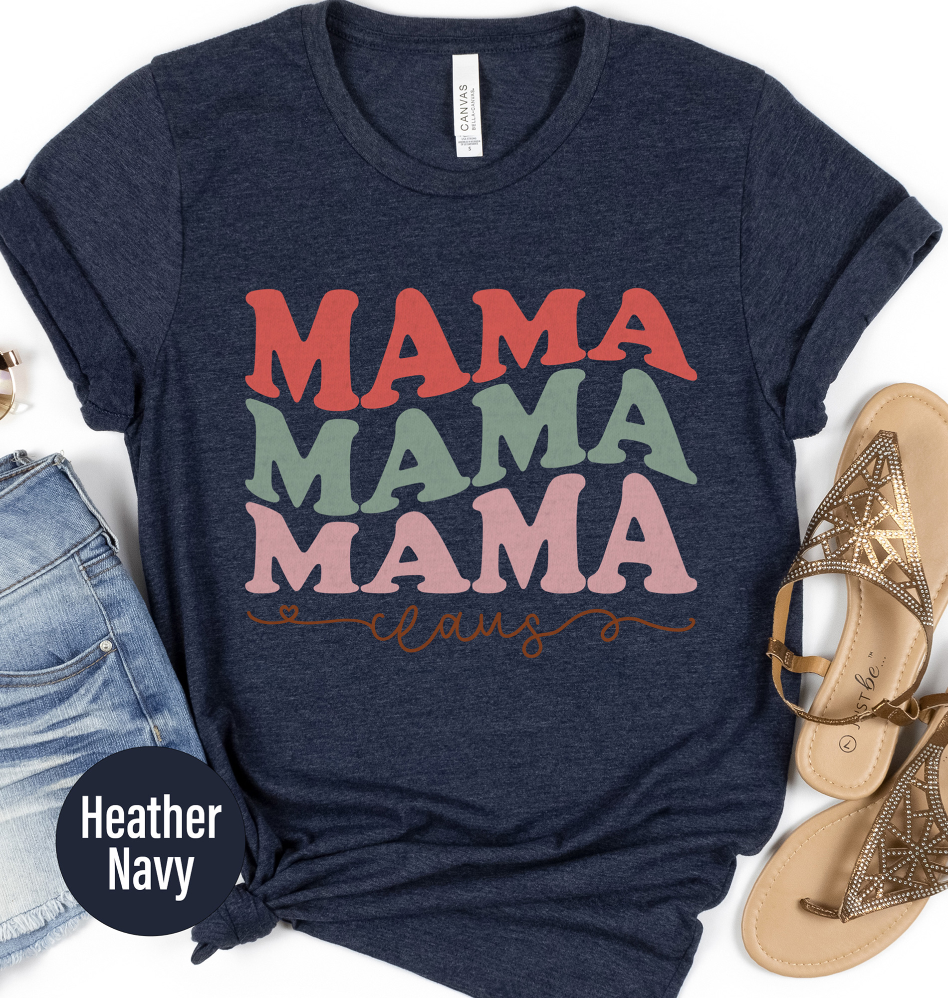 Festive Mama Claus Christmas Tee - Holidayshirts.com