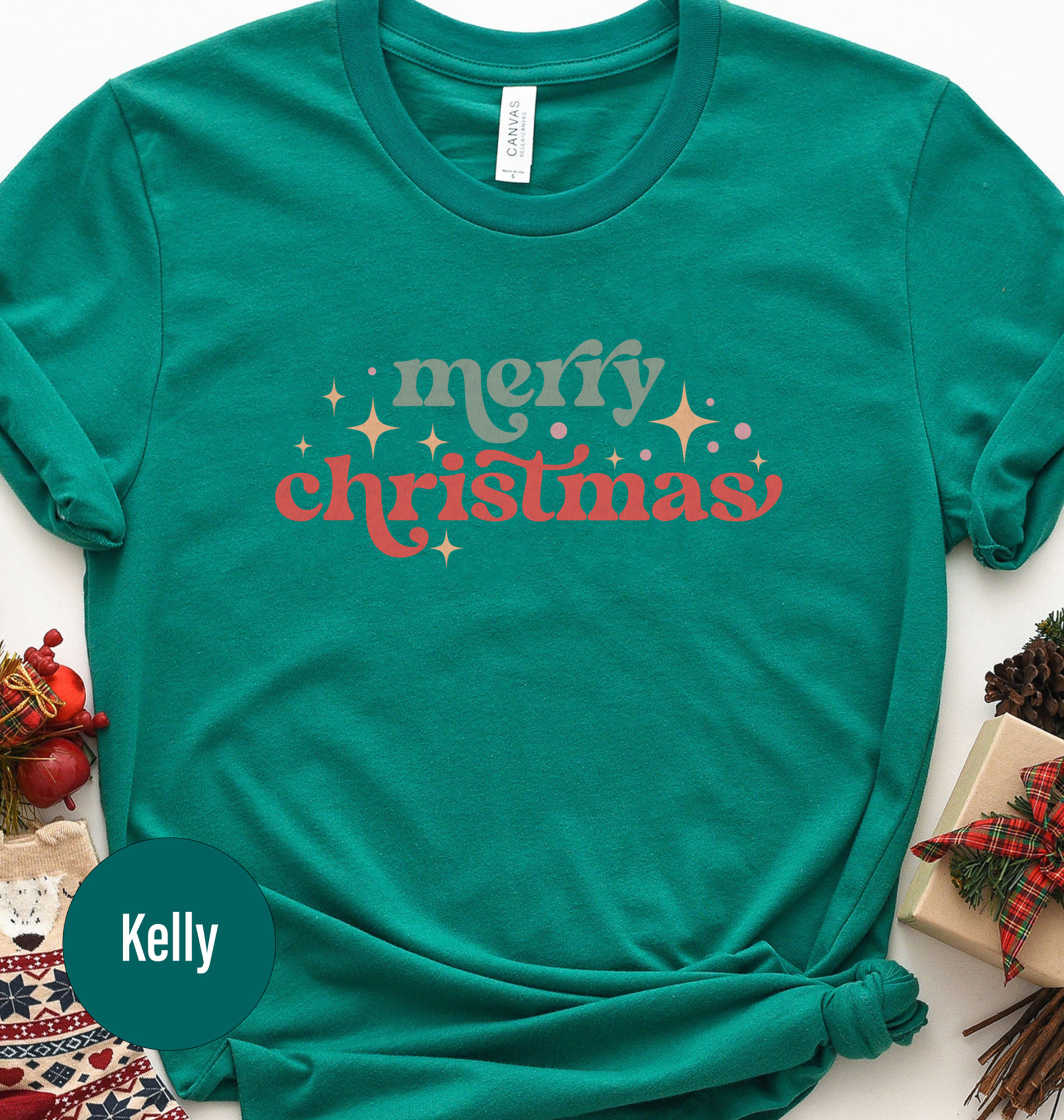 Festive Merry Christmas Holiday Tee From Holidayshirts