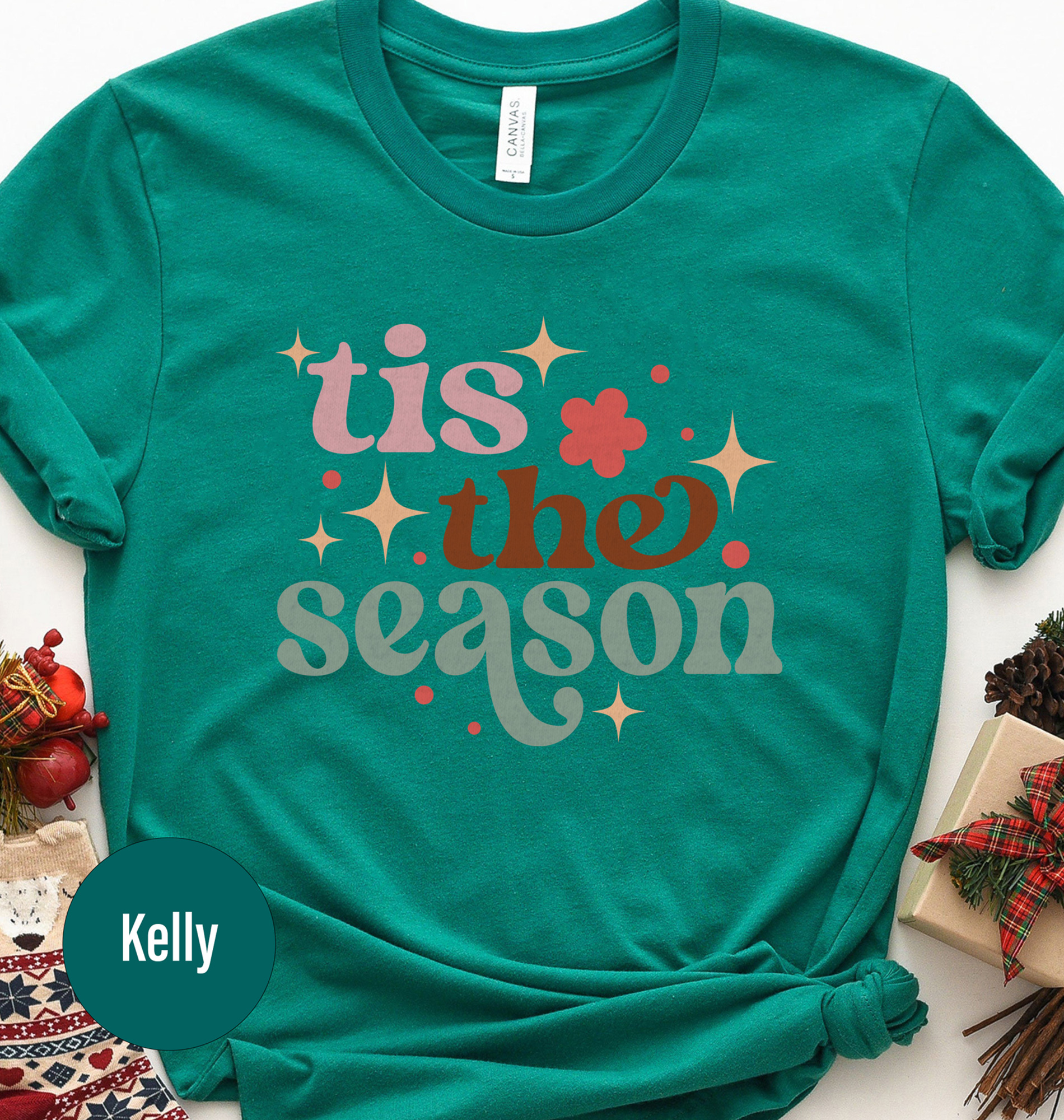 Season's Joy Christmas Holiday Tee From Holidayshirts