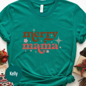 Merry Mama Holiday Tee - Festive Christmas Shirt
