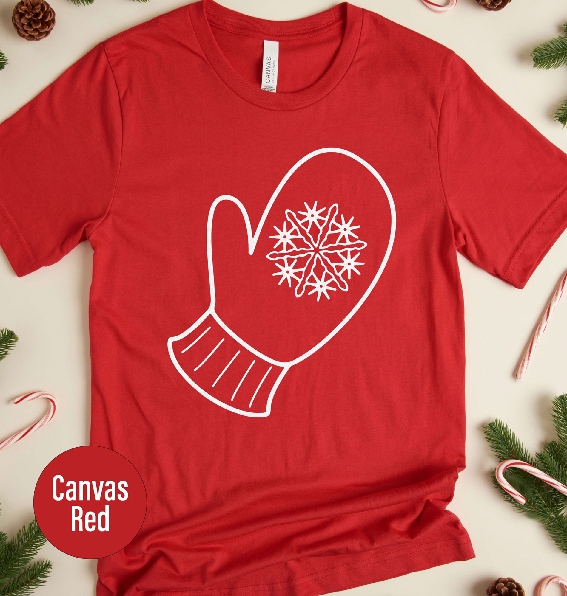 Festive Xmas Mitten Tee - Holidayshirts.com