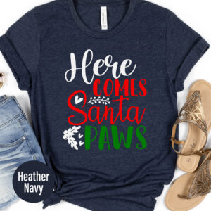 Santa Paws Festive Tee - Xmas Holiday Apparel