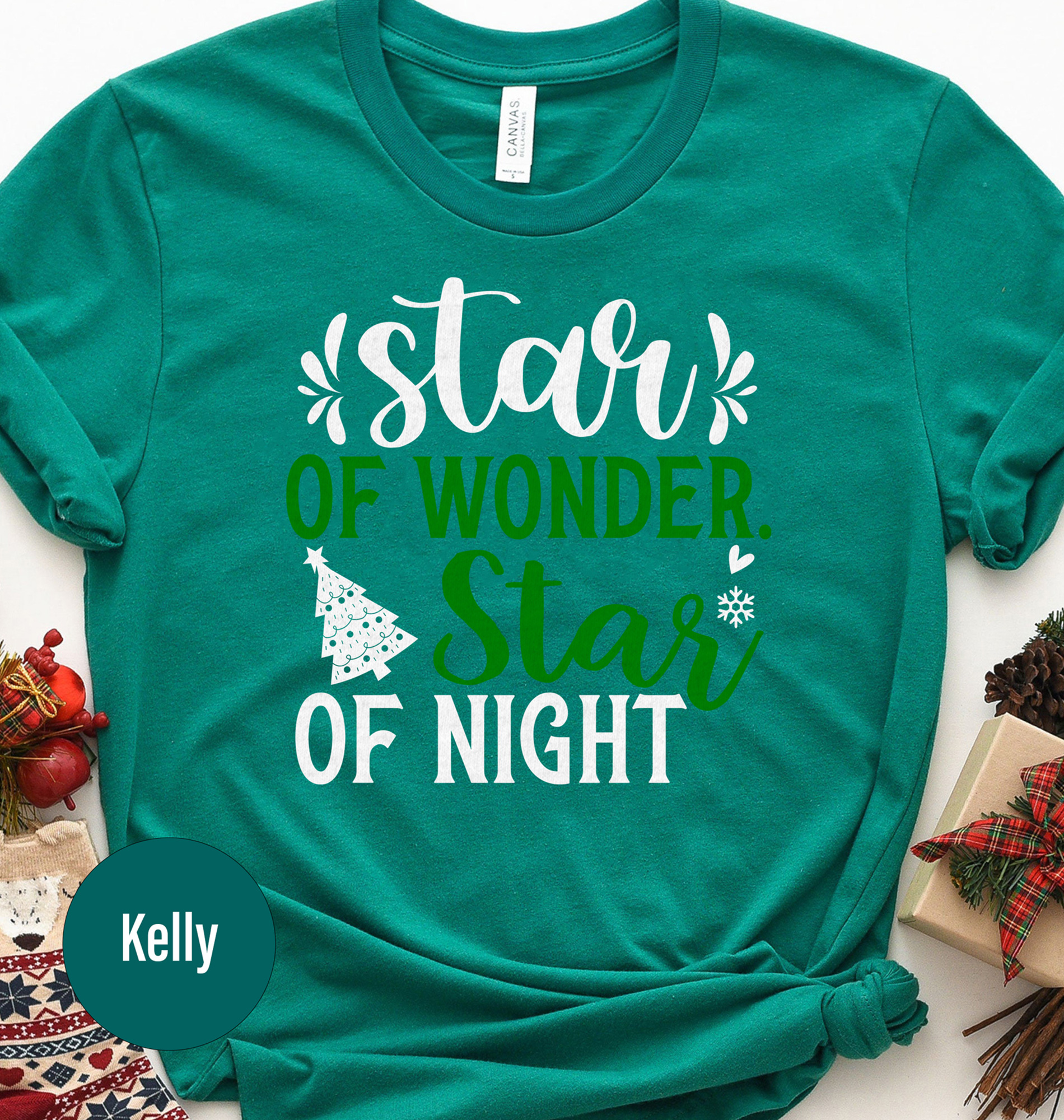 Wonder Star Holiday Tee - Christmas Festive Shirt