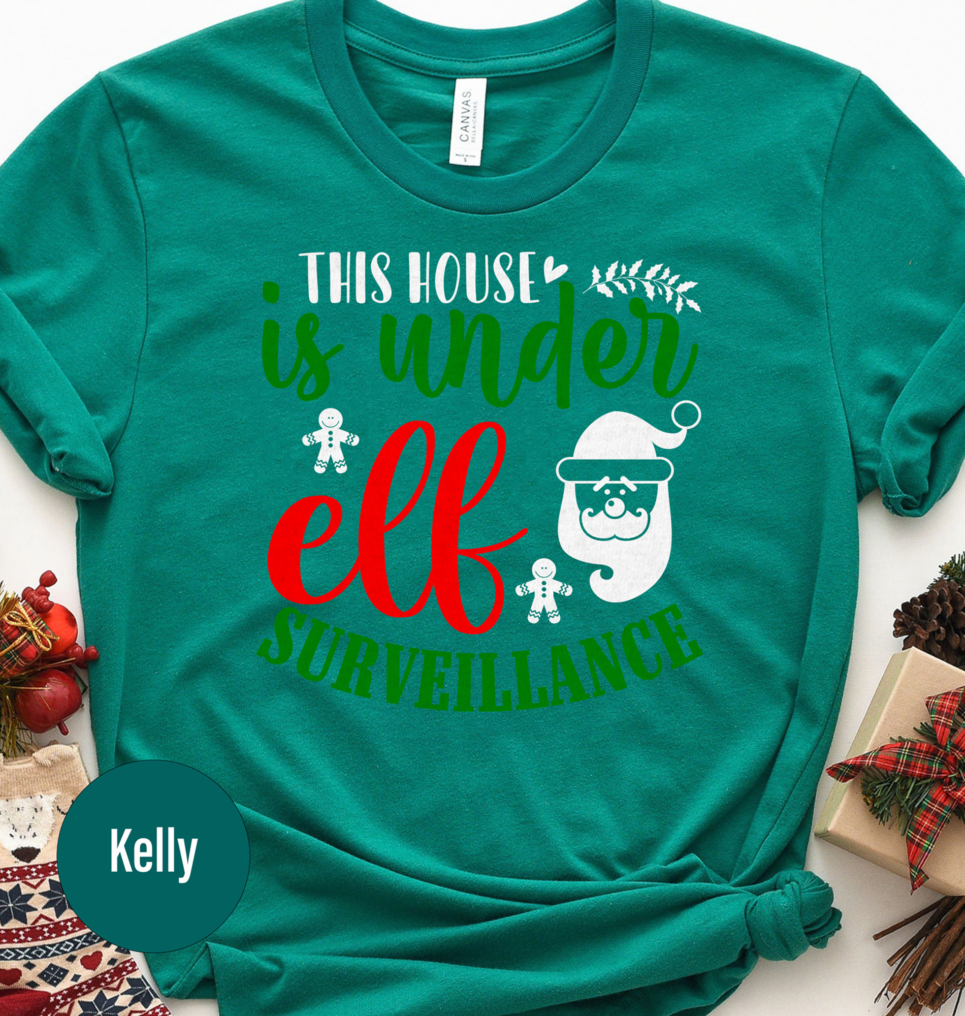 Elf Surveillance Christmas Tee - Holidayshirts.com
