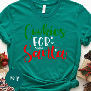 Santa Cookies Festive Tee - Christmas Holiday Shirt