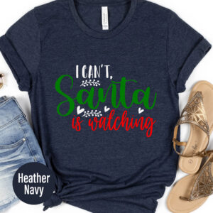 Santa's Eye: Fun Christmas Holiday Tee By Holidayshirts